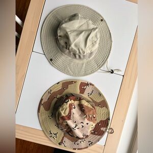 ✨2 for 10$✨ Beige and Camouflage Safari Hats -Adult Halloween Costume - One Size